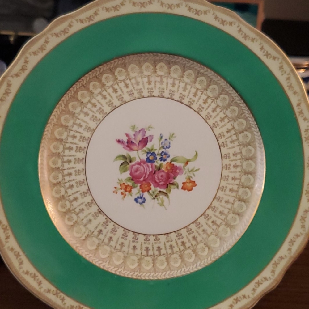 STEUBENVILLE CHINA-RARE GREEN PLATE